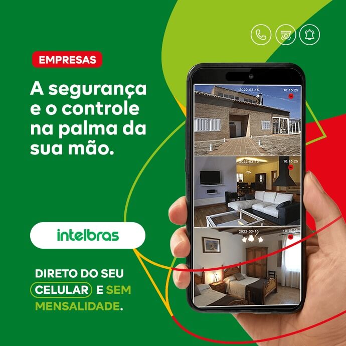 Sistema de câmeras, alarmes e interfones